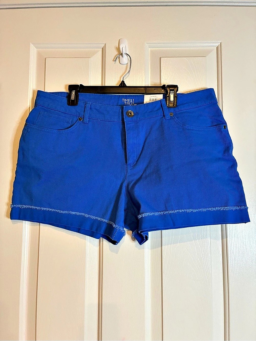 Time and Tru Twill Promo Short Women's Blue Jean Shorts Size 18 NWT